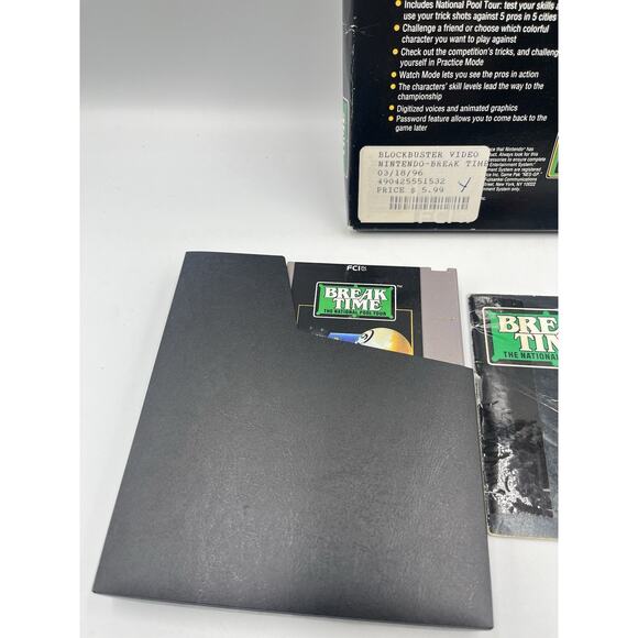 Break Time: The National Pool Tour (Nintendo, 1993) NES CIB COMPLETE - Picture 7 of 16